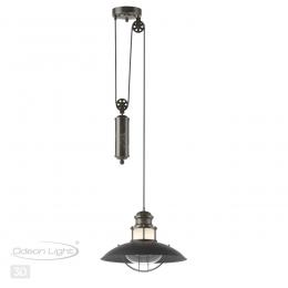 Odeon light 4164/1A NATURE ODL19 649 коричневый/прозрачный Подвес IP23 E27 1*60W DANTE  - 4 купить